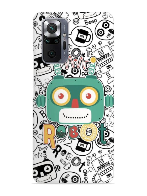 Robot Modern Seamless Pattern Snap Case for Xiaomi Redmi Note 10 Pro Max Zapvi