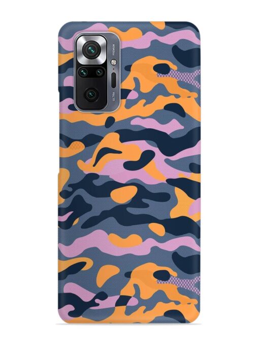 Camouflage Army Military English Orange Art Snap Case for Xiaomi Redmi Note 10 Pro Max Zapvi