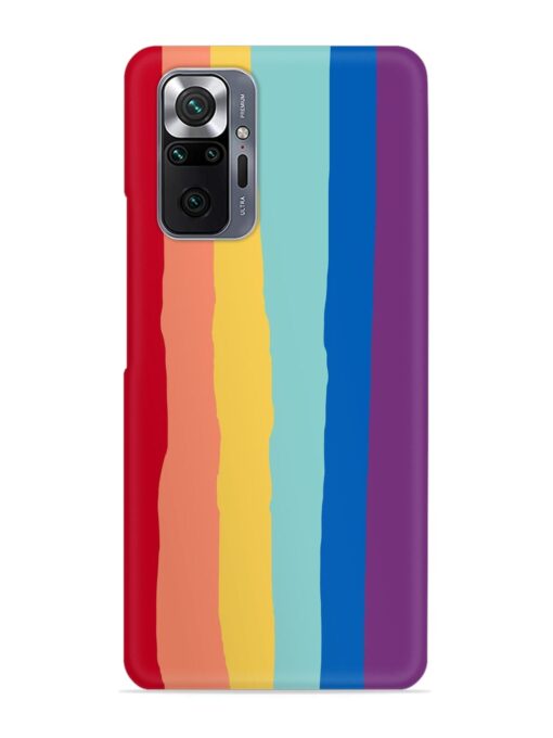 Rainbow Genuine Liquid Snap Case for Xiaomi Redmi Note 10 Pro Max Zapvi