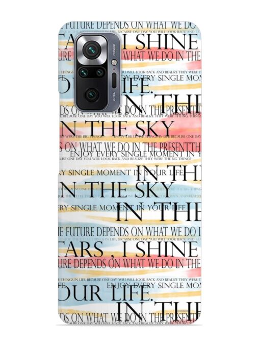 Seamless Slogans Pattern Snap Case for Xiaomi Redmi Note 10 Pro Max Zapvi