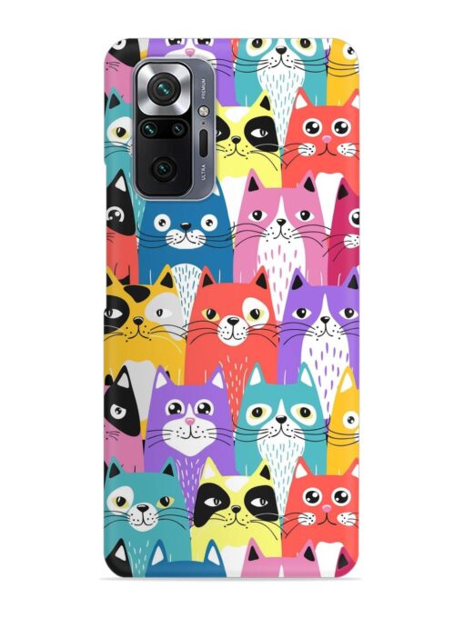 Funny Cartoon Cats Snap Case for Xiaomi Redmi Note 10 Pro Max Zapvi