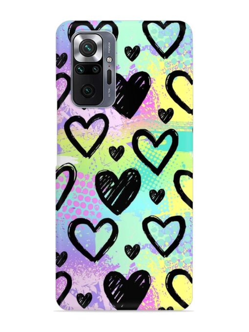 Bright Pattern Hearts Snap Case for Xiaomi Redmi Note 10 Pro Max Zapvi