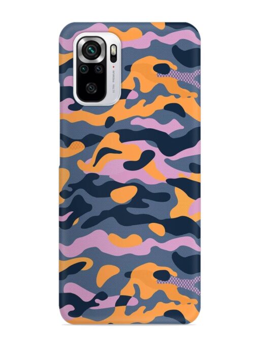 Camouflage Army Military English Orange Art Snap Case for Xiaomi Redmi Note 10S Zapvi