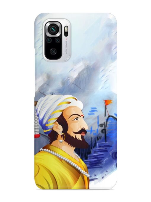 Shivaji Maharaj Color Paint Art Snap Case for Xiaomi Redmi Note 10S Zapvi