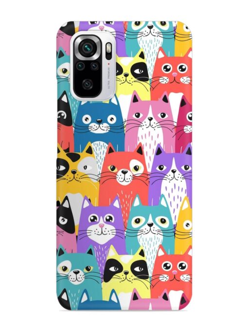 Funny Cartoon Cats Snap Case for Xiaomi Redmi Note 10S Zapvi