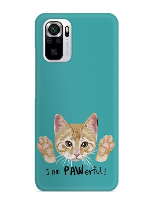 Typography Slogan Cat Snap Case for Xiaomi Redmi Note 10S Zapvi