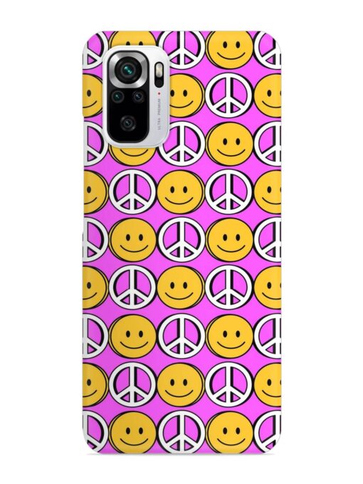 Smiley Face Peace Snap Case for Xiaomi Redmi Note 10S Zapvi