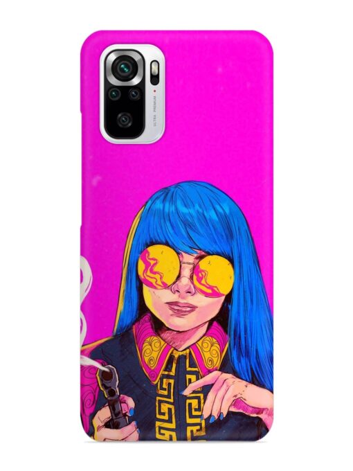 Aesthetic Anime Girl Snap Case for Xiaomi Redmi Note 10S Zapvi