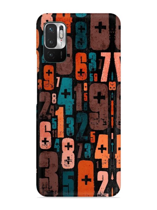 0 To 9 Art Snap Case for Xiaomi Redmi Note 10T (5G) Zapvi