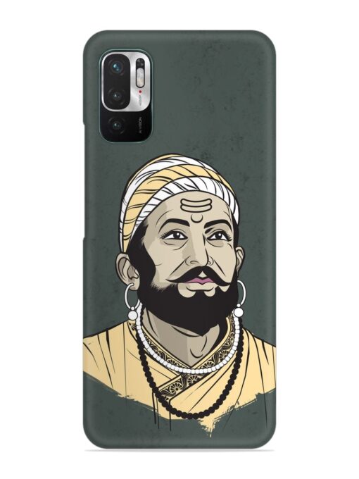 Shivaji Maharaj Vector Art Snap Case for Xiaomi Redmi Note 10T (5G) Zapvi