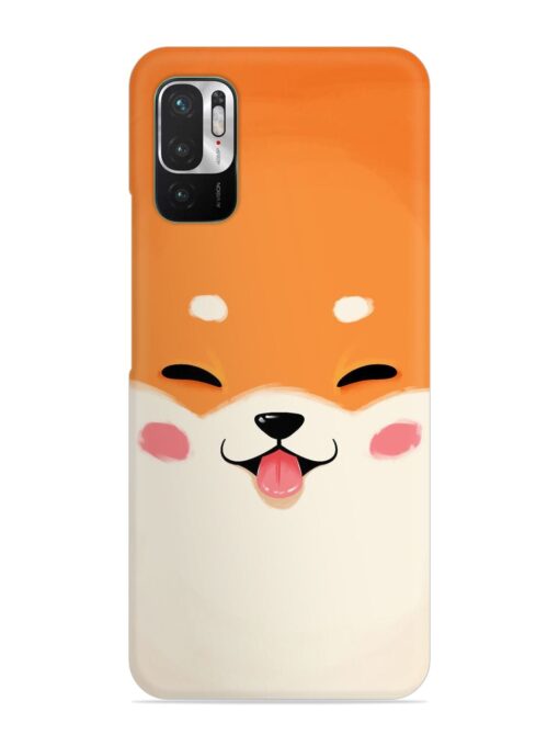 Cute Dog Face Vector Snap Case for Xiaomi Redmi Note 10T (5G) Zapvi