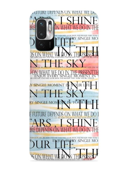 Seamless Slogans Pattern Snap Case for Xiaomi Redmi Note 10T (5G) Zapvi