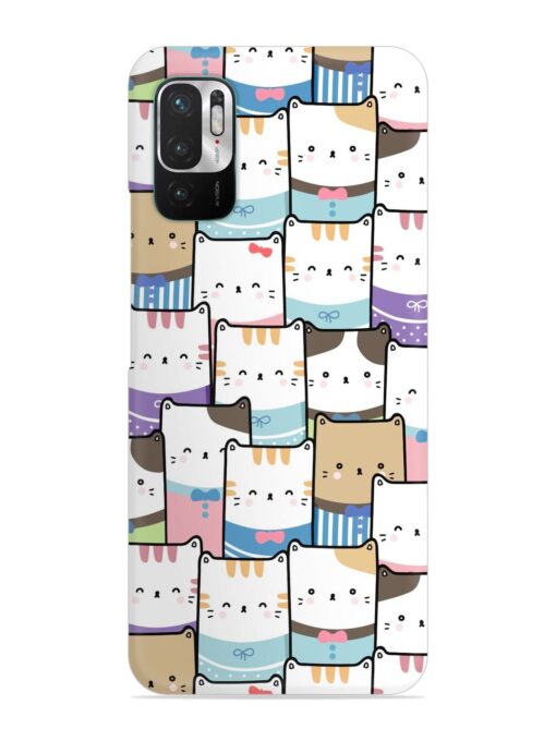 Cute Adorable Cat Snap Case for Xiaomi Redmi Note 10T (5G) Zapvi