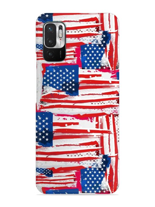 Usa Flag Seamless Snap Case for Xiaomi Redmi Note 10T (5G) Zapvi