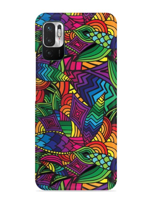 Abstract Multicolor Seamless Snap Case for Xiaomi Redmi Note 10T (5G) Zapvi