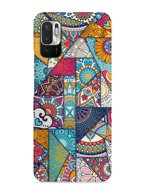 Patchwork Pattern Vintage Snap Case for Xiaomi Redmi Note 10T (5G) Zapvi