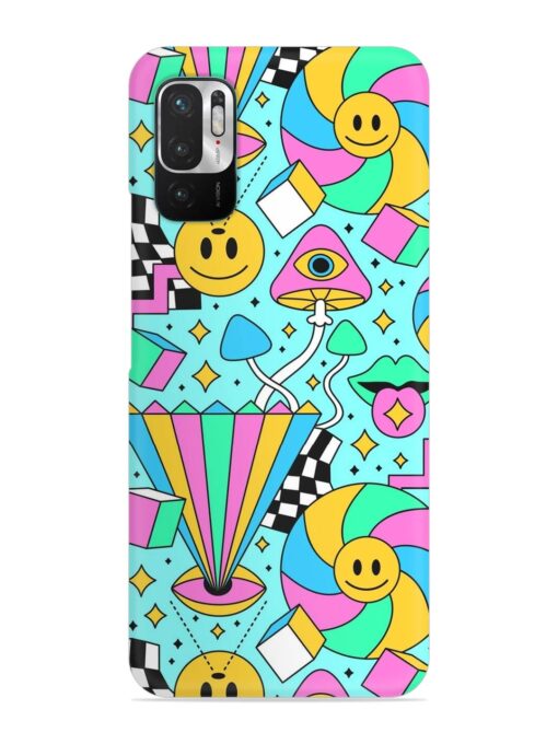 Trippy Rainbow 60S Snap Case for Xiaomi Redmi Note 10T (5G) Zapvi