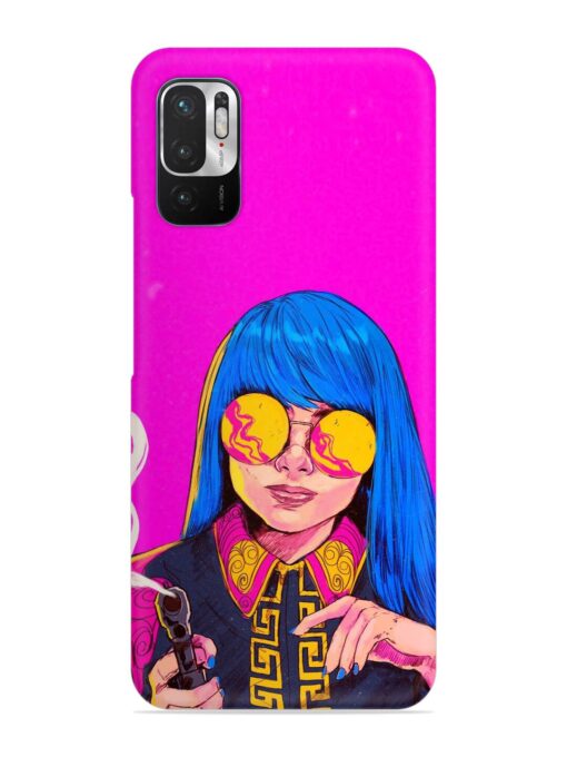 Aesthetic Anime Girl Snap Case for Xiaomi Redmi Note 10T (5G) Zapvi