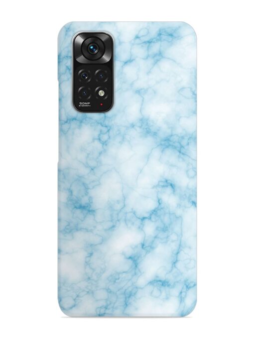 Blue White Natural Marble Snap Case for Xiaomi Redmi Note 11 Zapvi