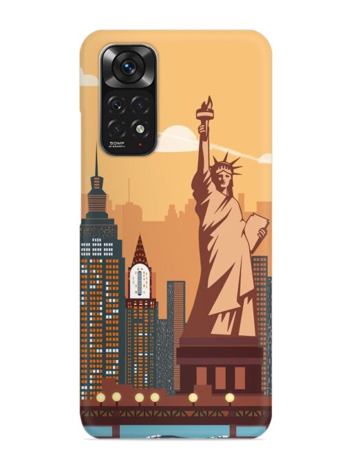 New York Statue Of Liberty Architectural Scenery Snap Case for Xiaomi Redmi Note 11 Zapvi