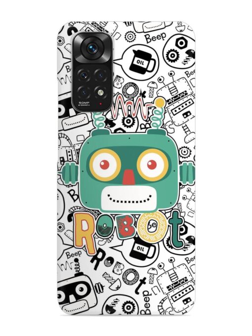 Robot Modern Seamless Pattern Snap Case for Xiaomi Redmi Note 11 Zapvi