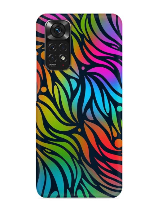 Abstract Leaf Design Snap Case for Xiaomi Redmi Note 11 Zapvi