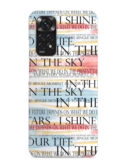 Seamless Slogans Pattern Snap Case for Xiaomi Redmi Note 11 Zapvi