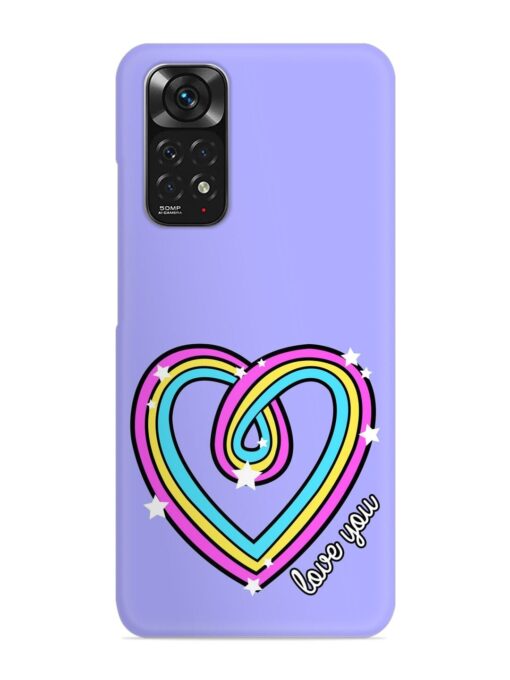 Colorful Rainbow Heart Snap Case for Xiaomi Redmi Note 11 Zapvi