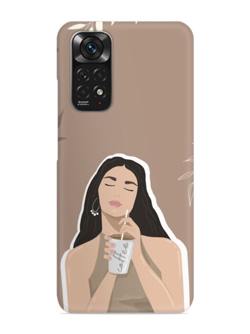 Girl With Coffee Snap Case for Xiaomi Redmi Note 11 Zapvi