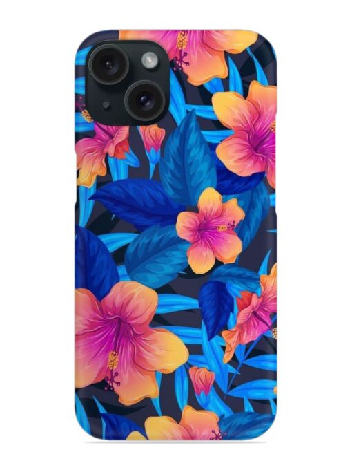 Pink Blue Flower Snap Case Zapvi