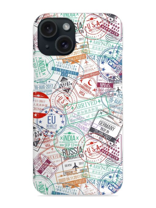 Passport Stamp Seamless Snap Case Zapvi