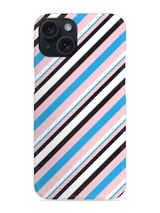 Pink Diagonal Striped Snap Case Zapvi