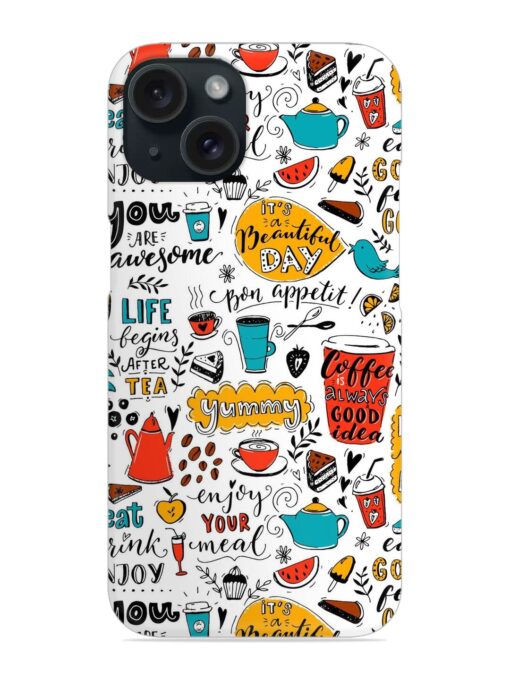 Cafe Pattern Doodle Snap Case Zapvi