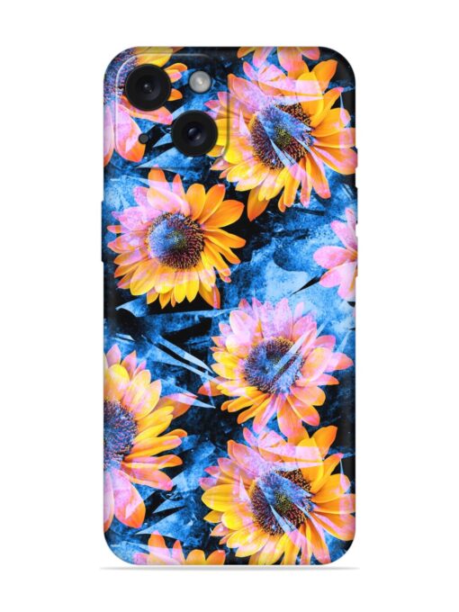 Seamless Grunge Sunflower Soft Silicone Case Zapvi