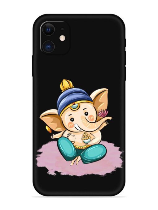 Bal Ganesh Vector Art Embossed Soft Silicone Case for Apple Iphone 11 Zapvi