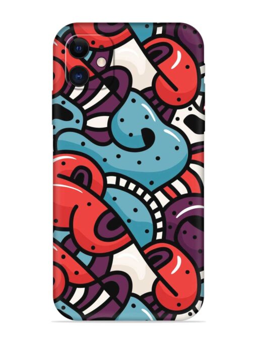 Seamless Backdrop Colorful Embossed Soft Silicone Case for Apple Iphone 11 Zapvi