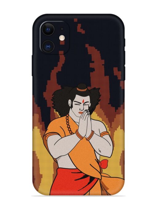 Shree Ram Vector Embossed Soft Silicone Case for Apple Iphone 11 Zapvi