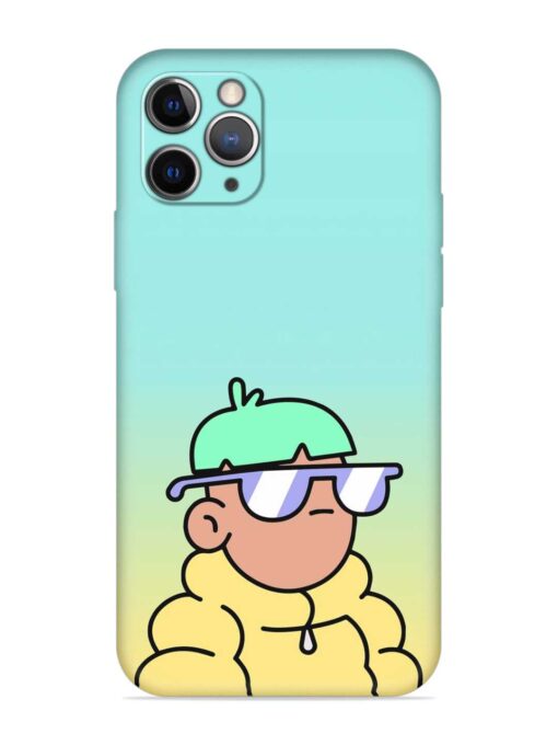 Doodles Cool Character Embossed Soft Silicone Case for Apple Iphone 11 Pro Zapvi