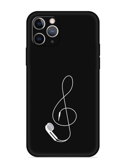 Music Earphone Vector Embossed Soft Silicone Case for Apple Iphone 11 Pro Zapvi