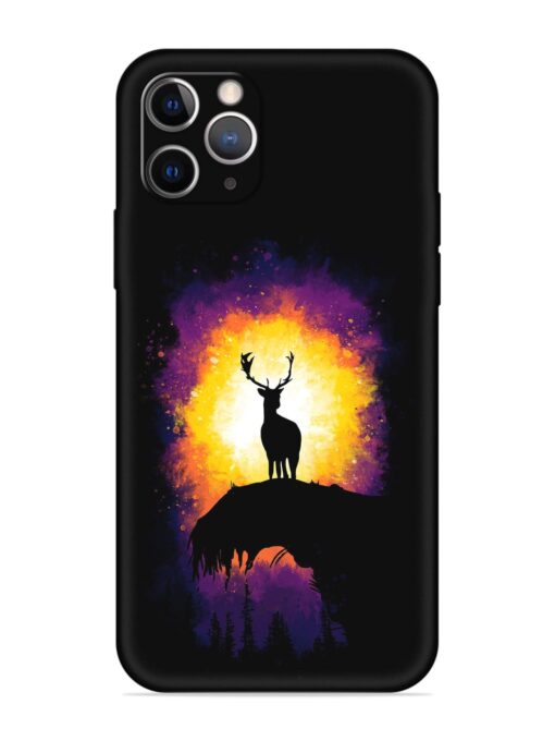 Elk Animal Art Embossed Soft Silicone Case for Apple Iphone 11 Pro Zapvi