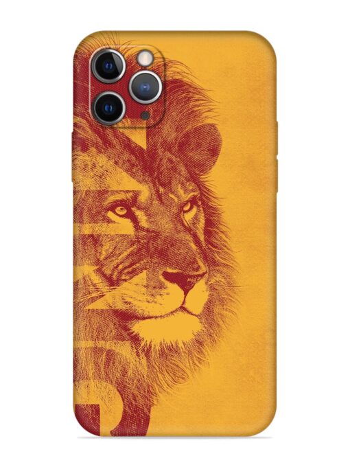 Gold Lion Crown Art Embossed Soft Silicone Case for Apple Iphone 11 Pro Zapvi