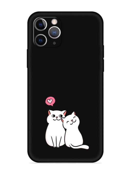 Cute Loving Cats Embossed Soft Silicone Case for Apple Iphone 11 Pro Zapvi