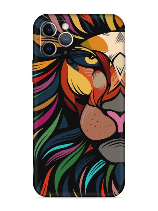 Trippy Lion Art Embossed Soft Silicone Case for Apple Iphone 11 Pro Zapvi