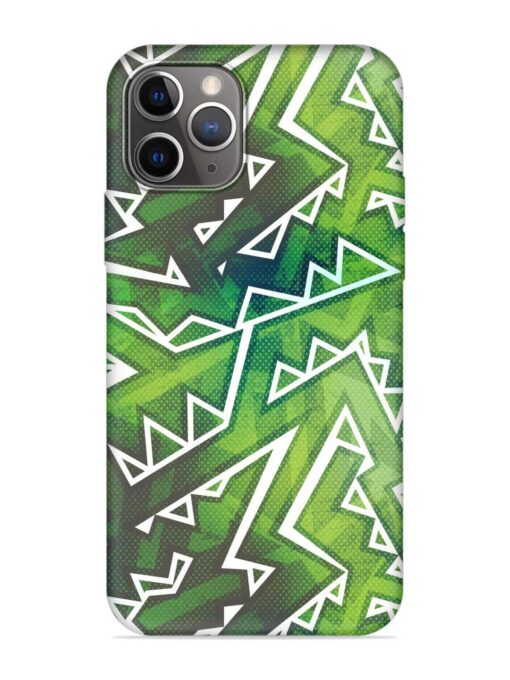 Green Graffiti Seamless Embossed Soft Silicone Case for Apple Iphone 11 Pro Max Zapvi