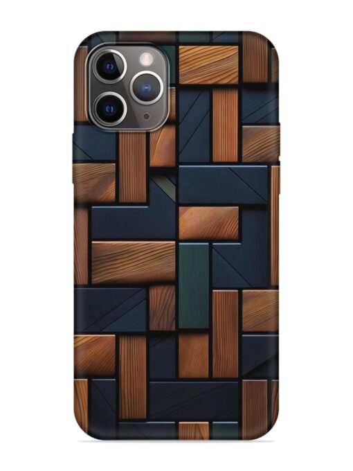 Wooden Background Cubes Embossed Soft Silicone Case for Apple Iphone 11 Pro Max Zapvi