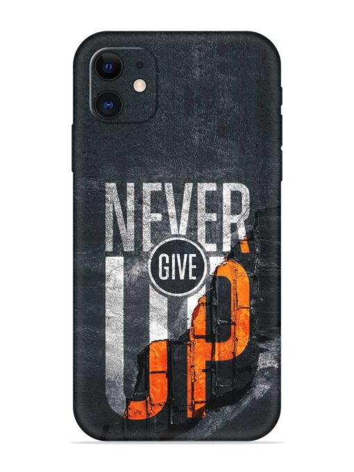 Never Give Up Embossed Soft Silicone Case for Apple Iphone 12 Zapvi