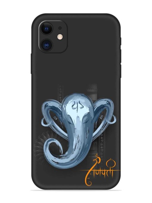 Illustration Lord Ganpati Embossed Soft Silicone Case for Apple Iphone 12 Zapvi