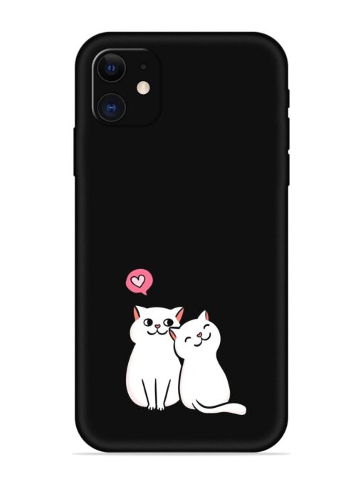 Cute Loving Cats Embossed Soft Silicone Case for Apple Iphone 12 Zapvi