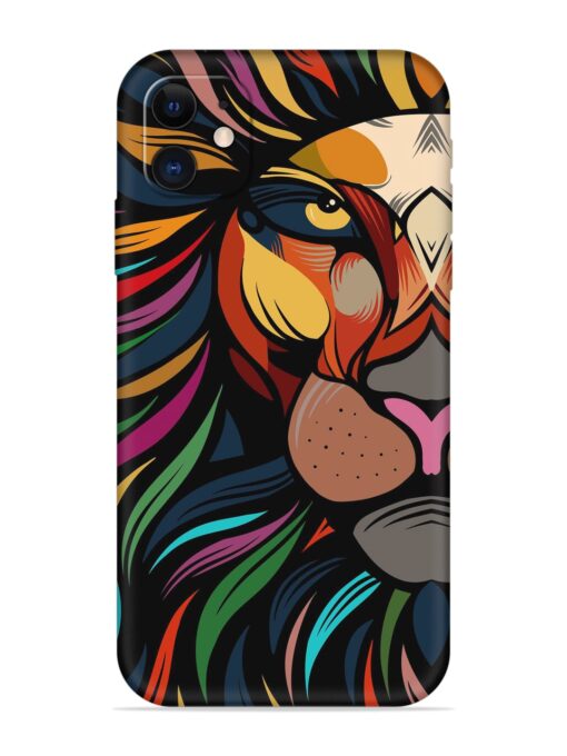 Trippy Lion Art Embossed Soft Silicone Case for Apple Iphone 12 Zapvi