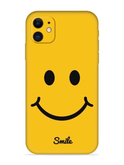 Yellow Smiley Embossed Soft Silicone Case for Apple Iphone 12 Mini Zapvi